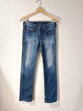 Edwin Women's 28x32 Slim Straight Jeans Medium Wash Y2K Casual Denim